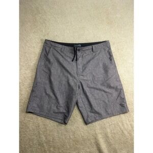 DaHui Hybrid Collection Mens Gray Heathered Stretch Board Shorts Size 40 Logo